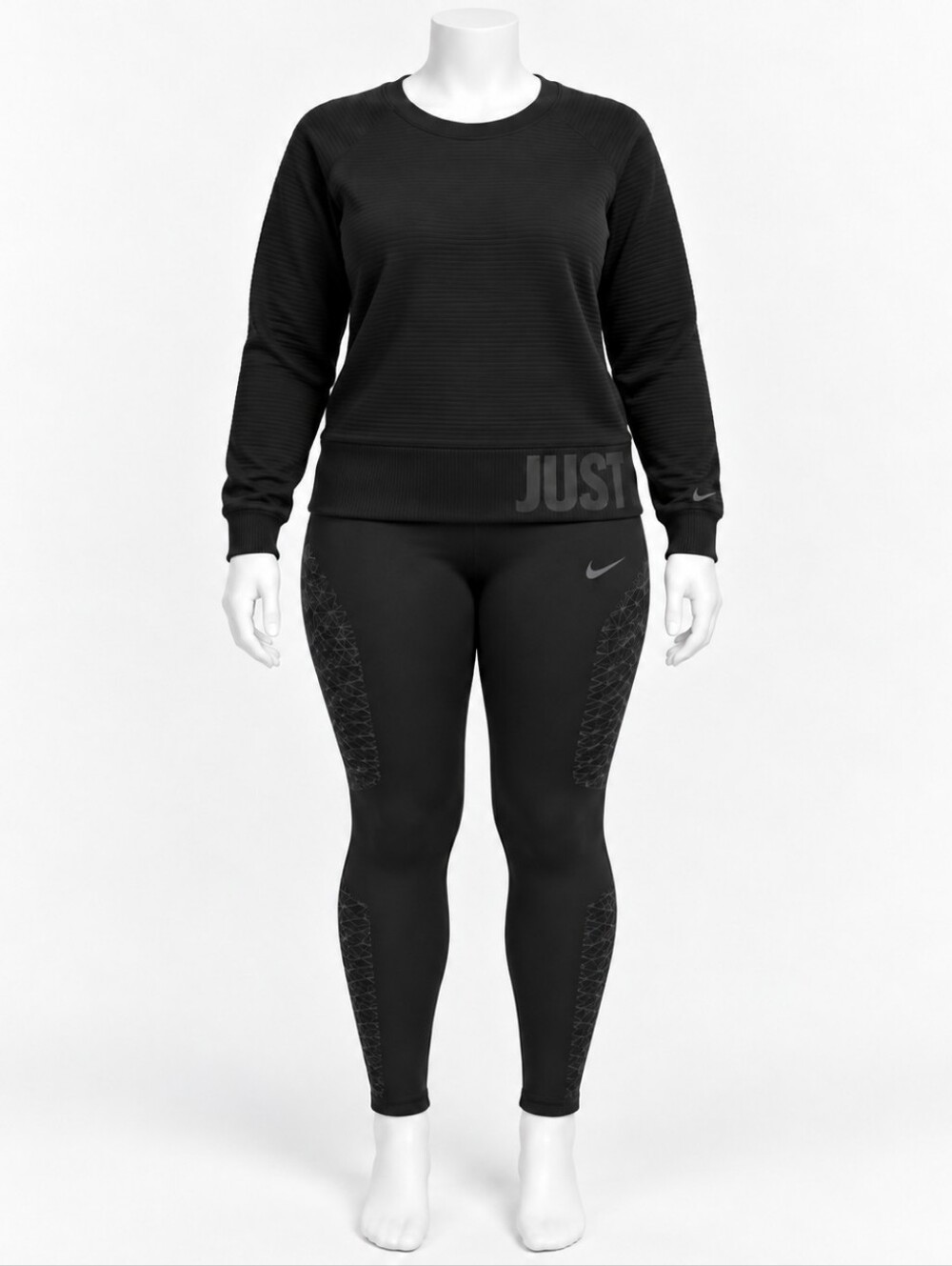 Nike Dri-FIT XL Black JUST DO IT Sweatshirt + Leggings Set